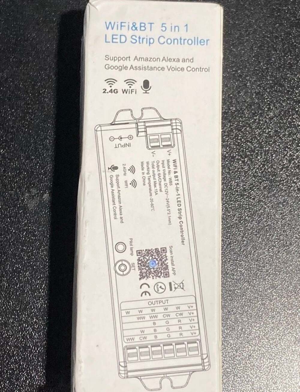 TUYA WiFi and BT 5-in-1 LED Strip Controller Model WB5